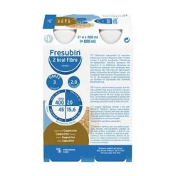 Fresubin 2 kcal fibre Drink Cappuccino Trinkflasche, 4X200 ml
