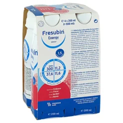 Fresubin Energy Drink Erdbeere Trinkflasche, 4X200 ml> Trinknahrung