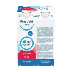 Fresubin Energy Drink Erdbeere Trinkflasche, 6X4X200 ml> Trinknahrung