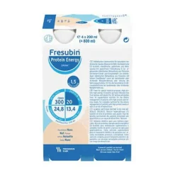 Fresubin Protein Energy Drink Nuss Trinkflasche, 4X200 ml> Trinknahrung