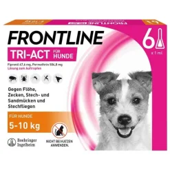 Frontline TRI-ACT® gegen Zecke, Floh und fliegende Insekten bei Hunden (5-10kg), 6 St> Flöhe, Zecken & Co.