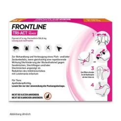 Frontline TRI-ACT® gegen Zecke, Floh und fliegende Insekten bei Hunden (5-10kg), 6 St><noscript><img width=