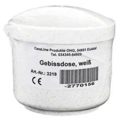 CareLiv Gebissdose weiß mit Einsatz und Deckel, 1 St> Für Zahnprothesen