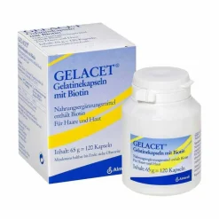 Gelacet Gelatinekapseln mit Biotin, 120 St> Vitamin B7 (Biotin)