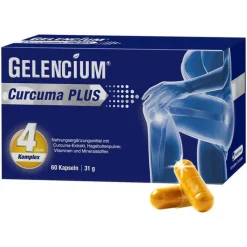 Gelencium Curcuma Plus hochdosiert mit Vitamin C Kapseln, 60 St