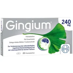 Gingium 240 mg Filmtabletten, 20 St> Ginkgo
