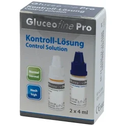 Gluceofine Pro Kontroll-Lösung, 2X4 ml> Kontrolllösungen