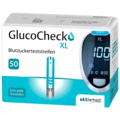 GlucoCheck XL Blutzuckerteststreifen, 50 St