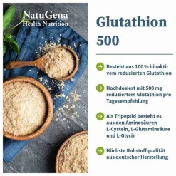 Natugena Glutathion 500 Kapseln, 60 St> Glutathion|Aminosäuren