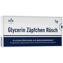 Glycerin Zäpfchen Rösch 1 g gegen Verstopfung, 10 St