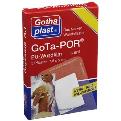 Gota -Por PU Wundfilm 7,2x5 cm steril Pflaster, 5 St> Sterilpflaster