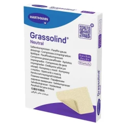 Grassolind Salbenkompressen 5x5 cm steril, 10 St> Sterile Kompressen