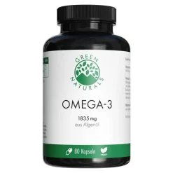 Green Naturals Omega-3 Kapseln 1835 mg vegan + DHA, 80 St