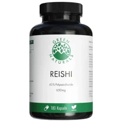 Green Naturals Reishi 650 mg hochdosiert vegan Kapseln, 180 St