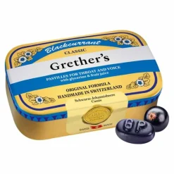 Grethers Pastilles Grethers Blackcurrant, 110 g> Bonbons