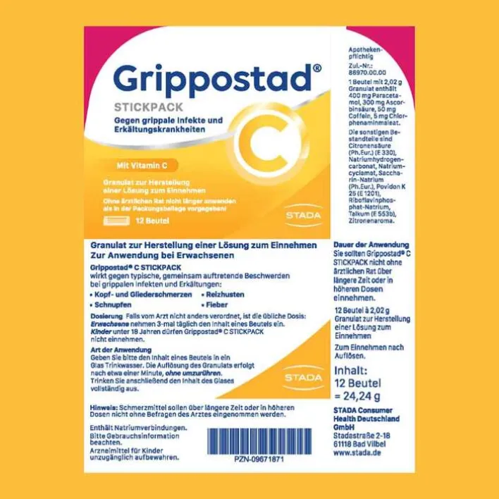 Grippostad C Stickpack bei Erkältung, 12 St> Grippemittel