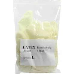 Handschuhe Einmal Latex unsteril groß, 4 St> Latexhandschuhe