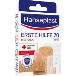Hansaplast Erste Hilfe Pflaster Mix, 20 St><noscript><img width=