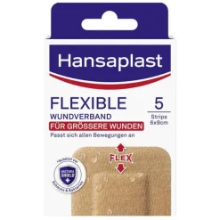 Hansaplast FLEXIBLE Wundverband 6x9 cm Strips, 5 St> Strips
