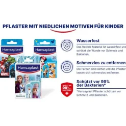 Hansaplast Kinder Pflasterstrips Frozen, 20 St><noscript><img width=