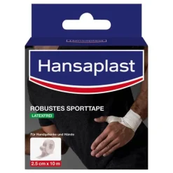 Hansaplast robustes Sporttape 2,5 cmx10 m weiß, 1 St