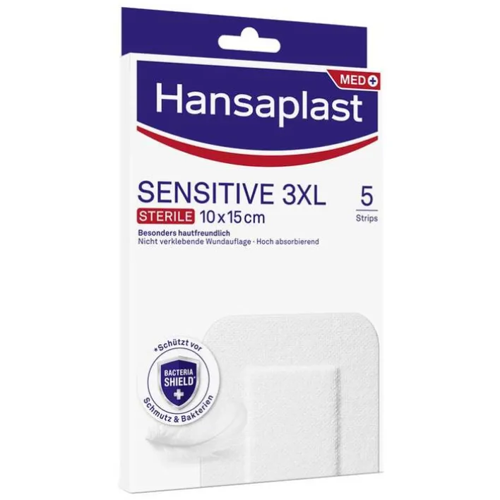 Hansaplast SENSITIVE 3XL Wundverband steril 10x15 cm, 5 St> Wundpflaster|Heftpflaster