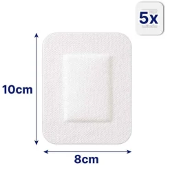 Hansaplast SENSITIVE XXL Wundverband steril 8x10 cm, 5 St> Wundpflaster|Heftpflaster