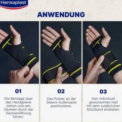 Hansaplast Sport Handgelenk-Bandage Größe S/M, 1 St><noscript><img width=