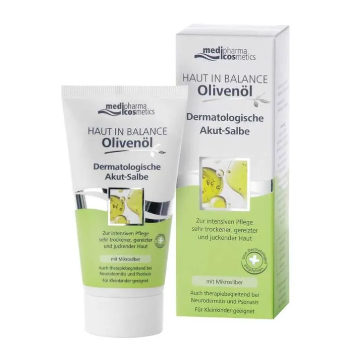 Medipharma Cosmetics Haut in Balance Olivenöl Derm.Akut Salbe, 75 ml> Trockene & Sensible Haut