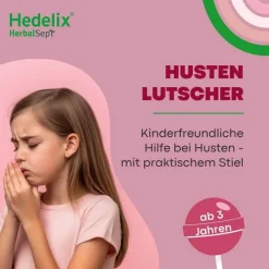 Dr. Theiss Hedelix Herbalsept Husten Lutscher Kids, 6 St>Kinder Hustenstiller Kinder|Hustensaft Kinder