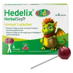 Hedelix Herbalsept Immun Lutscher Kids, 6 St>Kinder Vitamin C (Ascorbinsäure)|Immunsystem