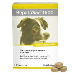 Hepatosan 1600 Tabletten Ergänzungsfuttermittel für Hund und Katze, 32 St> Aufbau & Leistungssteigerung