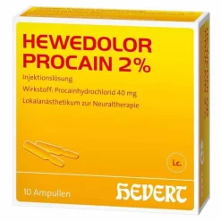 Hevert Hewedolor Procain 2% Ampullen, 10X2 ml> Procain