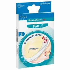 höga Blasenpflaster Fuß big 9,6 x 6,6 cm, 3 St