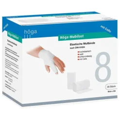 Höga Mubilast Fixierbinde 8cmx4m mit Cellophan, 1 St