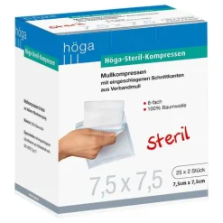 Höga-Pharm Höga Steril Kompressen 7,5x7,5cm 8fach, 25X2 St> Sterile Kompressen