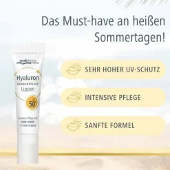 Medipharma Cosmetics Hyaluron Sonnenpflege Lippen LSF 50+ , 7 ml><noscript><img width=