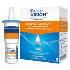 OmniVision HYLO-VISION® SafeDrop® Lipocur® Augentropfen, 2X10 ml> Augentropfen Trockene Augen