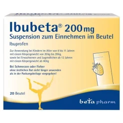 Ibubeta 200 mg Suspension zum Einnehmen im Beutel, 20 St