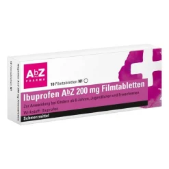 AbZ Ibuprofen 200 mg Filmtabletten, 10 St>Kinder Zahnschmerztabletten|Kopfschmerztabletten