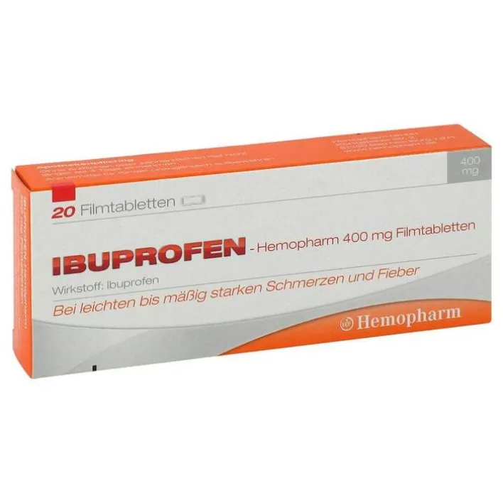 Hemopharm Ibuprofen 400 mg Filmtabletten, 20 St> Zahnschmerztabletten|Regelschmerzen Tabletten