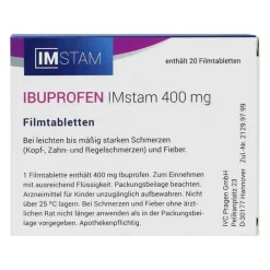 IMstam healthcare GmbH IBUPROFEN IMstam 400 mg Filmtabletten, 20 St> Zahnschmerztabletten|Regelschmerzen Tabletten