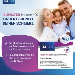 IMstam healthcare GmbH IBUPROFEN IMstam 400 mg Filmtabletten, 20 St><noscript><img width=