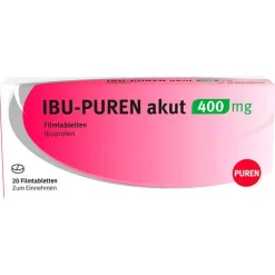Puren Ibu- akut 400 mg Filmtabletten, 20 St> Zahnschmerztabletten|Regelschmerzen Tabletten