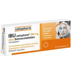 IBU-ratiopharm® 200 mg akut Schmerztabletten, 10 St