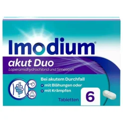 Imodium akut Duo - bei akutem Durchfall mit Blähungen, 6 St