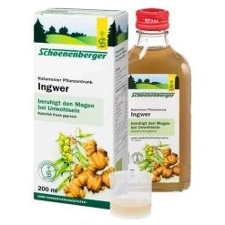 Ingwer Pflanzentrunk Schoenenberger, 200 ml