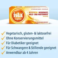 Isla ® ingwer Pastillen, 30 St> Husten & Halsbonbons|Hustenstiller