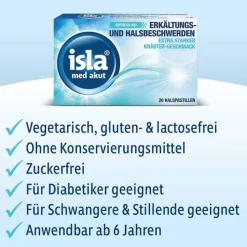 Isla ® med akut Pastillen, 50 St> Hustenstiller|Halsschmerztabletten