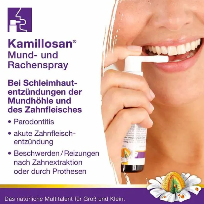 Kamillosan Mund- und Rachenspray, 30 ml> Zahnfleischentzündung Medikamente|Halsschmerztabletten